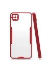 Mey İthalat®   Redmi 9C Kılıf Platin Silikon - Kırmızı