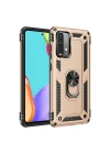 Mey İthalat®  Xiaomi Redmi 9T Kılıf Sofya Yüzüklü Silikon Kapak - Gold