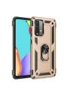 Mey İthalat®  Xiaomi Redmi 9T Kılıf Sofya Yüzüklü Silikon Kapak - Gold