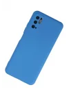 Mey İthalat®   Redmi Note 10 5G Kılıf Nano içi Kadife Silikon - Mavi