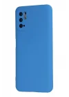 Mey İthalat®   Redmi Note 10 5G Kılıf Nano içi Kadife Silikon - Mavi