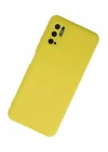 Mey İthalat®   Redmi Note 10 5G Kılıf Nano içi Kadife Silikon - Sarı