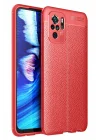 Mey İthalat®  Xiaomi Redmi Note 10 Kılıf Auto Focus Kapak - Kırmızı