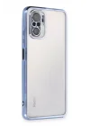 Mey İthalat®   Redmi Note 10 Kılıf  Lensli Silikon - Açık Mavi