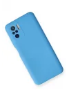 Mey İthalat®  Xiaomi Redmi Note 10 Kılıf Nano içi Kadife Silikon - Mavi