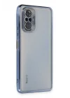 Mey İthalat®   Redmi Note 10 Pro Kılıf  Lensli Silikon - Açık Mavi