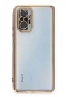 Mey İthalat®  Xiaomi Redmi Note 10 Pro Kılıf  Lensli Silikon - Gold