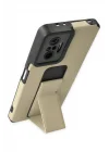 Mey İthalat®  Xiaomi Redmi Note 10 Pro Kılıf Mega Standlı Silikon - Gold