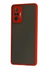 Mey İthalat®  Xiaomi Redmi Note 10 Pro Kılıf Montreal Silikon Kapak - Kırmızı