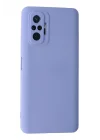 Mey İthalat®  Xiaomi Redmi Note 10 Pro Kılıf Nano içi Kadife Silikon - Lila