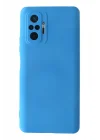 Mey İthalat®  Xiaomi Redmi Note 10 Pro Kılıf Nano içi Kadife Silikon - Mavi