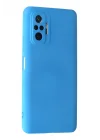 Mey İthalat®  Xiaomi Redmi Note 10 Pro Kılıf Nano içi Kadife Silikon - Mavi