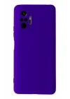 Mey İthalat®  Xiaomi Redmi Note 10 Pro Kılıf Nano içi Kadife Silikon - Mor
