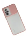 Mey İthalat®   Redmi Note 10 Pro Kılıf Palm Buzlu Kamera Sürgülü Silikon - Pembe