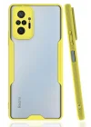 Mey İthalat®  Xiaomi Redmi Note 10 Pro Kılıf Platin Silikon - Sarı