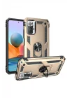 Mey İthalat®  Xiaomi Redmi Note 10 Pro Kılıf Sofya Yüzüklü Silikon Kapak - Gold