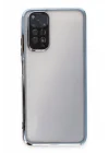 Mey İthalat®  Xiaomi Redmi Note 11 Kılıf  Lensli Silikon - Açık Mavi