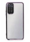 Mey İthalat®  Xiaomi Redmi Note 11 Kılıf  Lensli Silikon - Mor