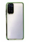 Mey İthalat®  Xiaomi Redmi Note 11 Kılıf  Lensli Silikon - Yeşil