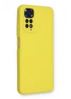 Mey İthalat®  Xiaomi Redmi Note 11 Kılıf Nano içi Kadife Silikon - Sarı