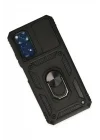 Mey İthalat®   Redmi Note 11 Kılıf Pars Lens Yüzüklü Silikon - Siyah