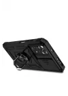 Mey İthalat®  Xiaomi Redmi Note 11 Pro Kılıf Pars Lens Yüzüklü Silikon - Siyah