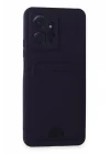 Mey İthalat®  Xiaomi Redmi Note 12 4G Kılıf Kelvin Kartvizitli Silikon - Derin Mor