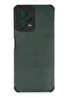 Mey İthalat®  Xiaomi Redmi Note 12 5G Kılıf Loop Deri Silikon - Yeşil