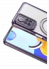 Mey İthalat®   Redmi Note 12 Pro 4G Joke Simli Magneticsafe Kılıf - Derin Mor