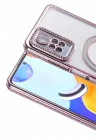 Mey İthalat®   Redmi Note 12 Pro 4G Joke Simli Magneticsafe Kılıf - Pembe
