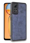 Mey İthalat®   Redmi Note 12 Pro 4G Kılıf Aras Deri Kapak - Lacivert