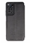 Mey İthalat®   Redmi Note 12 Pro 4G Kılıf Flip Cover - Siyah