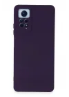 Mey İthalat®  Xiaomi Redmi Note 12 Pro 4G Kılıf Nano içi Kadife Silikon - Mor