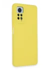 Mey İthalat®  Xiaomi Redmi Note 12 Pro 4G Kılıf Nano içi Kadife Silikon - Sarı