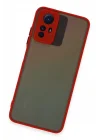 Mey İthalat®  Xiaomi Redmi Note 12S Kılıf Montreal Silikon Kapak - Kırmızı