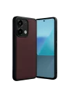 Mey İthalat®   Redmi Note 13 4G Kılıf Aras Deri Kapak - Bordo