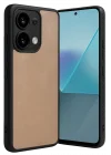 Mey İthalat®   Redmi Note 13 Pro 4G Kılıf Aras Deri Kapak - Pudra