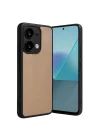Mey İthalat®   Redmi Note 13 Pro 4G Kılıf Aras Deri Kapak - Pudra
