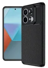 Mey İthalat®  Xiaomi Redmi Note 13 Pro 4G Kılıf Auto Focus Karbon Kapak - Siyah