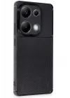 Mey İthalat®  Xiaomi Redmi Note 13 Pro 4G Kılıf Auto Focus Karbon Kapak - Siyah