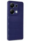 Mey İthalat®   Redmi Note 13 Pro 4G Kılıf Bibercas Silikon Kapak - Lacivert