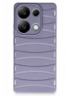 Mey İthalat®   Redmi Note 13 Pro 4G Kılıf Bibercas Silikon Kapak - Lila