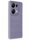 Mey İthalat®   Redmi Note 13 Pro 4G Kılıf Bibercas Silikon Kapak - Lila