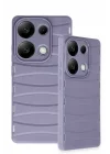 Mey İthalat®   Redmi Note 13 Pro 4G Kılıf Bibercas Silikon Kapak - Lila