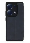 Mey İthalat®   Redmi Note 13 Pro 4G Kılıf Flip Cover - Lacivert