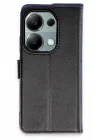 Mey İthalat®  Xiaomi Redmi Note 13 Pro 4G Kılıf Trend S Plus Kapaklı Kılıf - Siyah