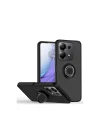 Mey İthalat®  Xiaomi Redmi Note 13 Pro 4G Montreal Yüzüklü Silikon Kapak - Siyah