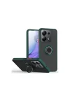 Mey İthalat®  Xiaomi Redmi Note 13 Pro 4G Montreal Yüzüklü Silikon Kapak - Yeşil