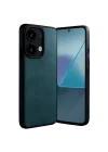 Mey İthalat®   Redmi Note 13 Pro 5G Kılıf Aras Deri Kapak - Koyu Yeşil