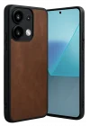 Mey İthalat®   Redmi Note 13 Pro 5G Kılıf Aras Deri Kapak - Taba